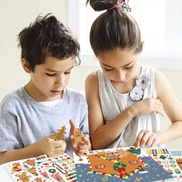 Gingerbread House Stickers for Kids - Fun Holiday Crafts