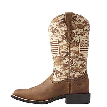 ARIAT Women’s Round Up Patriot Western Boots – Comfortable Leather Boot