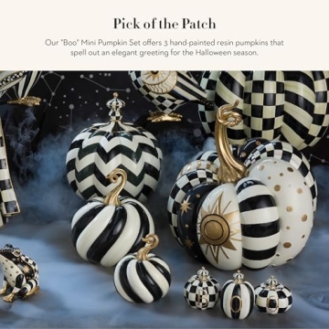 MacKenzie-Childs Boo Resin Pumpkin Decor Set for Fall