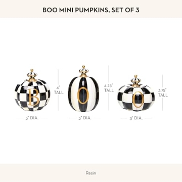 MacKenzie-Childs Boo Resin Pumpkin Decor Set for Fall