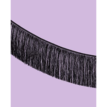 xo, Fetti Happy New Year Banner with Black Fringe 5 Ft
