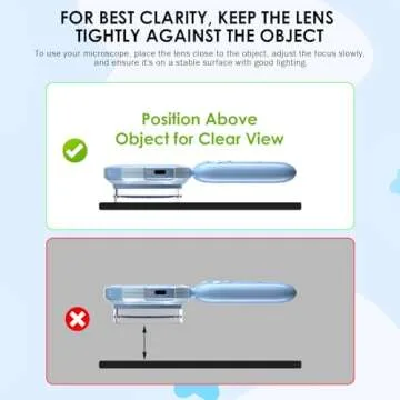 Kids Microscope with 100X Magnification, Handheld Portable Digital Microscope for Children, Rechargeable STEM Educational Toy with LED Light, Science Kit Gift for Boys & Girls Ages 3+