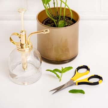 EK Tools Cutter Bee Precision Craft Scissors, Small, Yellow and Black, Package Includes 1 Ergonomic Scissor and 1 Protective Safety Cover, For Cutting, Paper, Herbs, and More