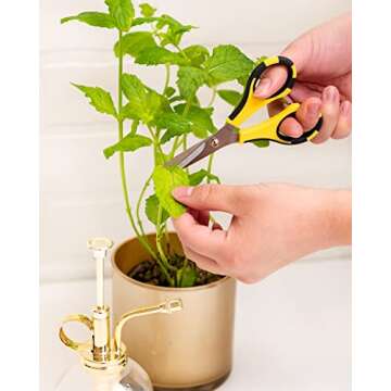 EK Tools Cutter Bee Precision Craft Scissors, Small, Yellow and Black, Package Includes 1 Ergonomic Scissor and 1 Protective Safety Cover, For Cutting, Paper, Herbs, and More