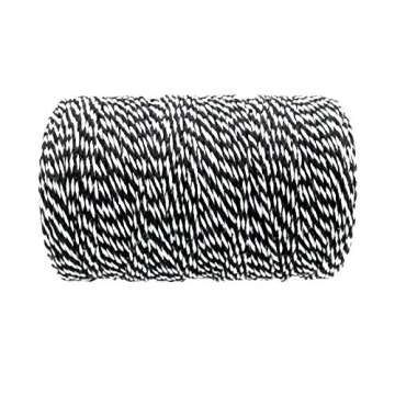 656 Feet Black and White Twine,Gift Twine String, Cotton Baker's Twine Cotton Cord Crafts Gift Twine...