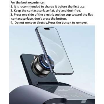 Nixie Magnetic Phone Holder, Nixie Phone Holder, Nixie Pro 360 2.0, Electric Vacuum Magnetic Phone Holder, Suction Cup Phone Mount (1 pcs)