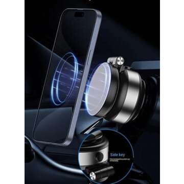 Nixie Magnetic Phone Holder, Nixie Phone Holder, Nixie Pro 360 2.0, Electric Vacuum Magnetic Phone Holder, Suction Cup Phone Mount (1 pcs)