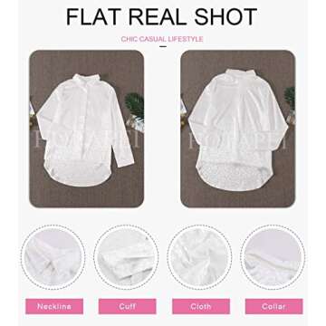 HOTAPEI Women's V Neck Long Sleeve Blouse - Versatile Workwear Top