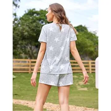 Ekouaer Women's Star Print PJs Set - Cozy & Stylish