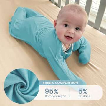 ZIGJOY Shark-Fin Transition Swaddle - 0.5 Tog Rayon Made from Bamboo Sleep Sack Transitional Swaddle...