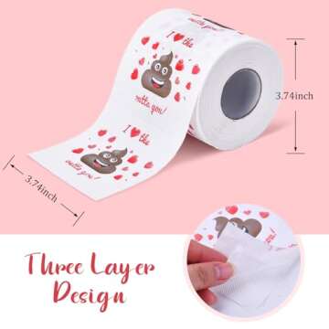 Valentines Day Gifts for Him Her, Romantic Novelty Gifts Toilet Paper, Funny Gag Gifts for Adults Men Women Boyfriend Girlfriend, Valentines Day Decor/Decorations for Party Supplies Valentine's Day
