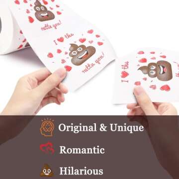 Valentines Day Gifts for Him Her, Romantic Novelty Gifts Toilet Paper, Funny Gag Gifts for Adults Men Women Boyfriend Girlfriend, Valentines Day Decor/Decorations for Party Supplies Valentine's Day