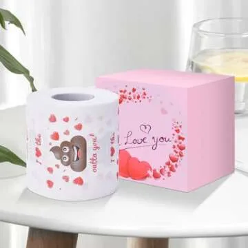 Valentines Day Gifts for Him Her, Romantic Novelty Gifts Toilet Paper, Funny Gag Gifts for Adults Men Women Boyfriend Girlfriend, Valentines Day Decor/Decorations for Party Supplies Valentine's Day