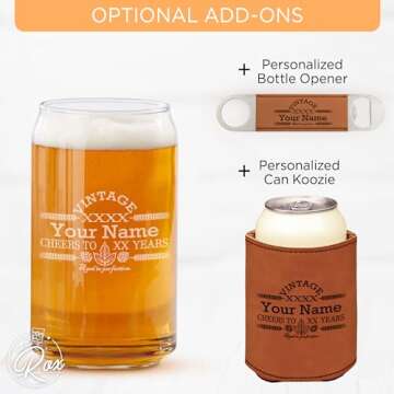 Custom Beer Can Glass - Personalized Birthday Gift