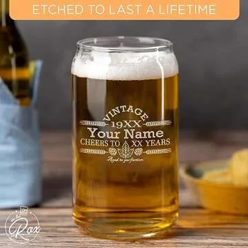 Custom Beer Can Glass - Personalized Birthday Gift