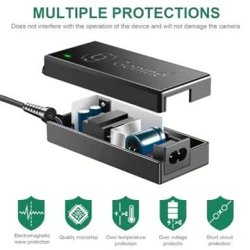 Gonine DMW-DCC8 DMW-AC8 Camera AC Power Suply Adapter Dummy Battery Charger Kit (DMW-BLC12 Battery Replacement) for Panasonic DMC-FZ200 DMC-FZ1000 DMC-GH2 DMC-G5 DMC-G6 DMC-G7 Lumix GX8 G85.