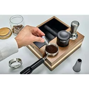 IKAPE Coffee Products, 53mm Espresso Dosing Funnel, Stainless Steel Coffee Dosing Ring Compatible with Breville 54mm Portafilter