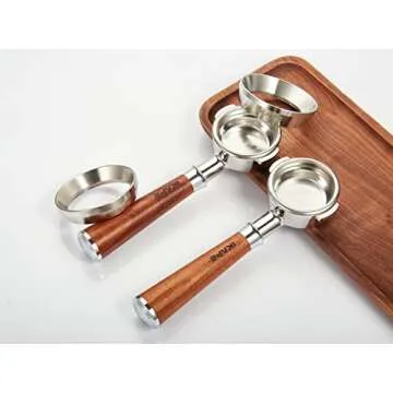 IKAPE Coffee Products, 53mm Espresso Dosing Funnel, Stainless Steel Coffee Dosing Ring Compatible with Breville 54mm Portafilter