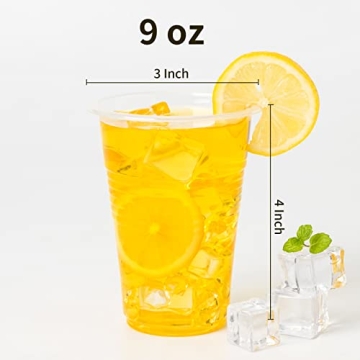 Buy YEEHAW 9 oz Disposable Clear Cups - 500 Pack