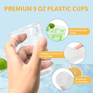 Buy YEEHAW 9 oz Disposable Clear Cups - 500 Pack