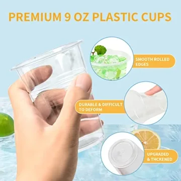 Buy YEEHAW 9 oz Disposable Clear Cups - 500 Pack