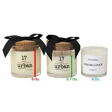 Urban Concepts by DECOCANDLES - Highly Scented Soy Candle - Long Lasting - Hand Poured in USA (Cozy - Mélange of Spices & Evergreen, 9 Oz.)