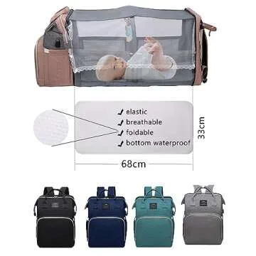 Diaper Bag Backpack with Changing Station for Modern Parents