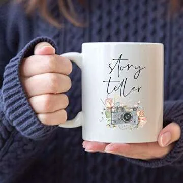 Gift for Photographer- Gifts for Photographers Mug- Photography Cup - Christmas Present- Story Teller Coffee Mug (White Coffee Cup, 11oz)