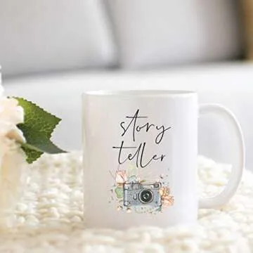 Gift for Photographer- Gifts for Photographers Mug- Photography Cup - Christmas Present- Story Teller Coffee Mug (White Coffee Cup, 11oz)