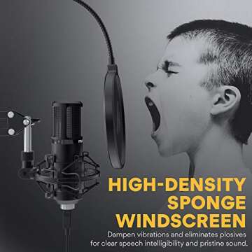 MAONO Podcast Microphone 192KHZ/24BIT AU-PM420 Metal USB Condenser Cardioid PC Mic with Professional Sound Chipset for Gaming, Streaming, YouTube, Voice Over, Studio/Home Recording