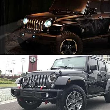 Zmoon LED Headlights for Jeep Wrangler - Bright and Durable