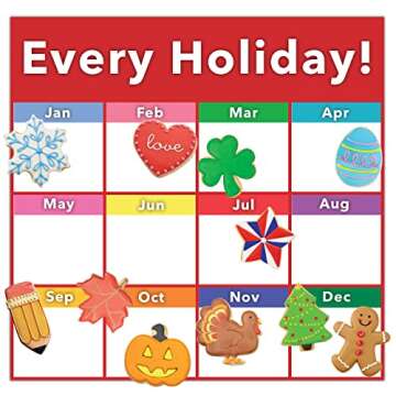 Cookie Cutters for Christmas and Every Season: 11-pc. Christmas, Easter, Halloween, St. Patrick's Day & More Made in USA by Ann Clark Cookie Cutters