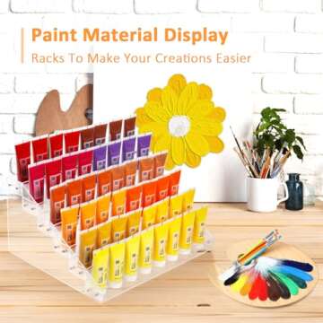 AumVum Nail Polish Organizer of 6 Layers Acrylic Nail Polish Display Rack, Paint Rack Essential Oil ...