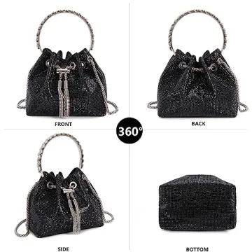 Sweetovo Bling Rhinestone Purse for Women Evening Clutch