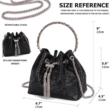 Sweetovo Bling Rhinestone Purse for Women Evening Clutch