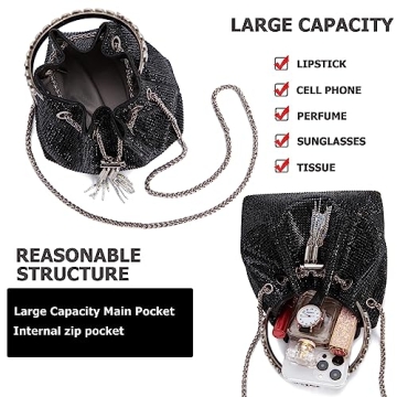 Sweetovo Bling Rhinestone Purse for Women Evening Clutch