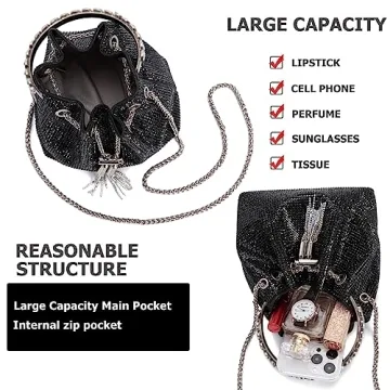Sweetovo Bling Rhinestone Purse for Women Evening Clutch