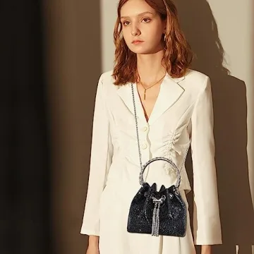 Sweetovo Bling Rhinestone Purse for Women Evening Clutch