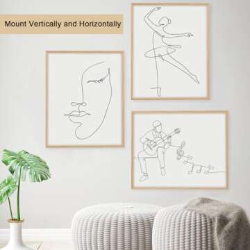 puthiac 12x16 Picture Frame Wood - 12 x 16 Poster Frame, 12 16 Oak Wood Picture Frame, 12 By 16 Frame, 12 x 16 Frame, 12x16 Picture Frames for Wall(3 Pack, Beige)