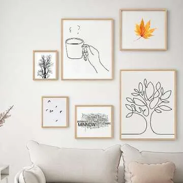 puthiac 12x16 Picture Frame Wood - 12 x 16 Poster Frame, 12 16 Oak Wood Picture Frame, 12 By 16 Frame, 12 x 16 Frame, 12x16 Picture Frames for Wall(3 Pack, Beige)