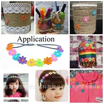 IDONGCAI Daisy Flower Lace Trim for Creative Crafts