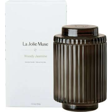 Woody Jasmine Luxury Scented Candle - 80 Hr Burn