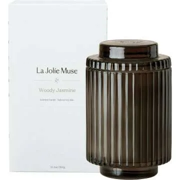 Woody Jasmine Luxury Scented Candle - 80 Hr Burn