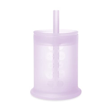 Olababy Silicone Training Cup with Straw Lid | Babies Water Drinking Cup | 6+ Mo Infant To 12-18 Mon...