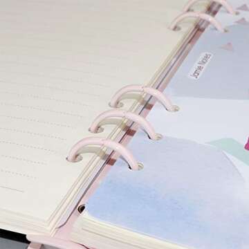 Multibey A5 6-Rings Binder Rings Soft Clear Cover Transparent Shell for DIY Projects