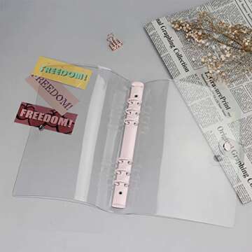 Stylish Multibey A5 6-Rings Binder with Clear Cover