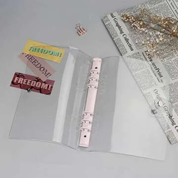 Stylish Multibey A5 6-Rings Binder with Clear Cover