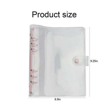 Stylish Multibey A5 6-Rings Binder with Clear Cover