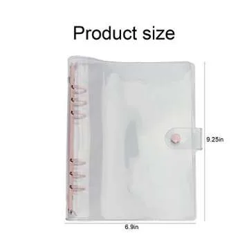 Stylish Multibey A5 6-Rings Binder with Clear Cover