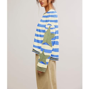 JINZIYINZI Womens Y2k Vintage Star Graphic Sweatshirt